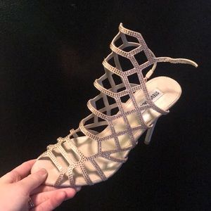 Steve Madden Slithur Caged Blush heels